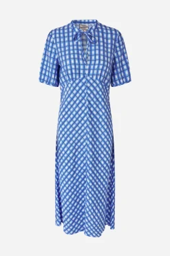 Baum und Pferdgarten Anneliek dress from | Blue Painted Check Clearance