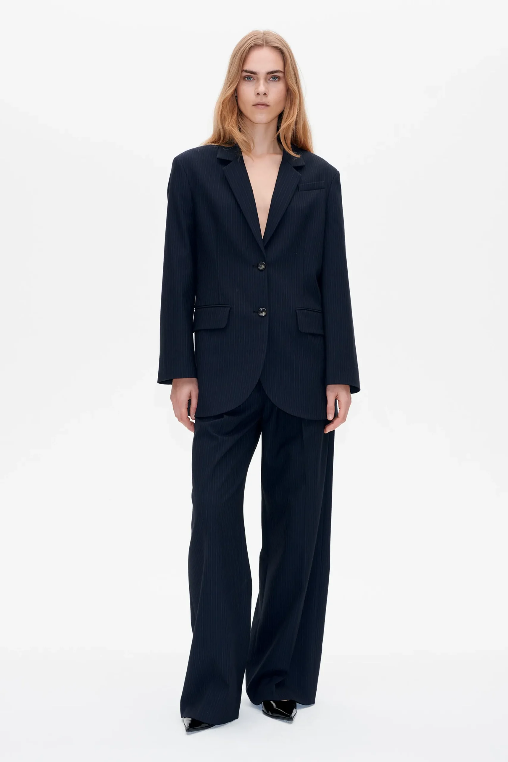 Baum und Pferdgarten BLEONA JACKET | Blackish Pinstripe Online