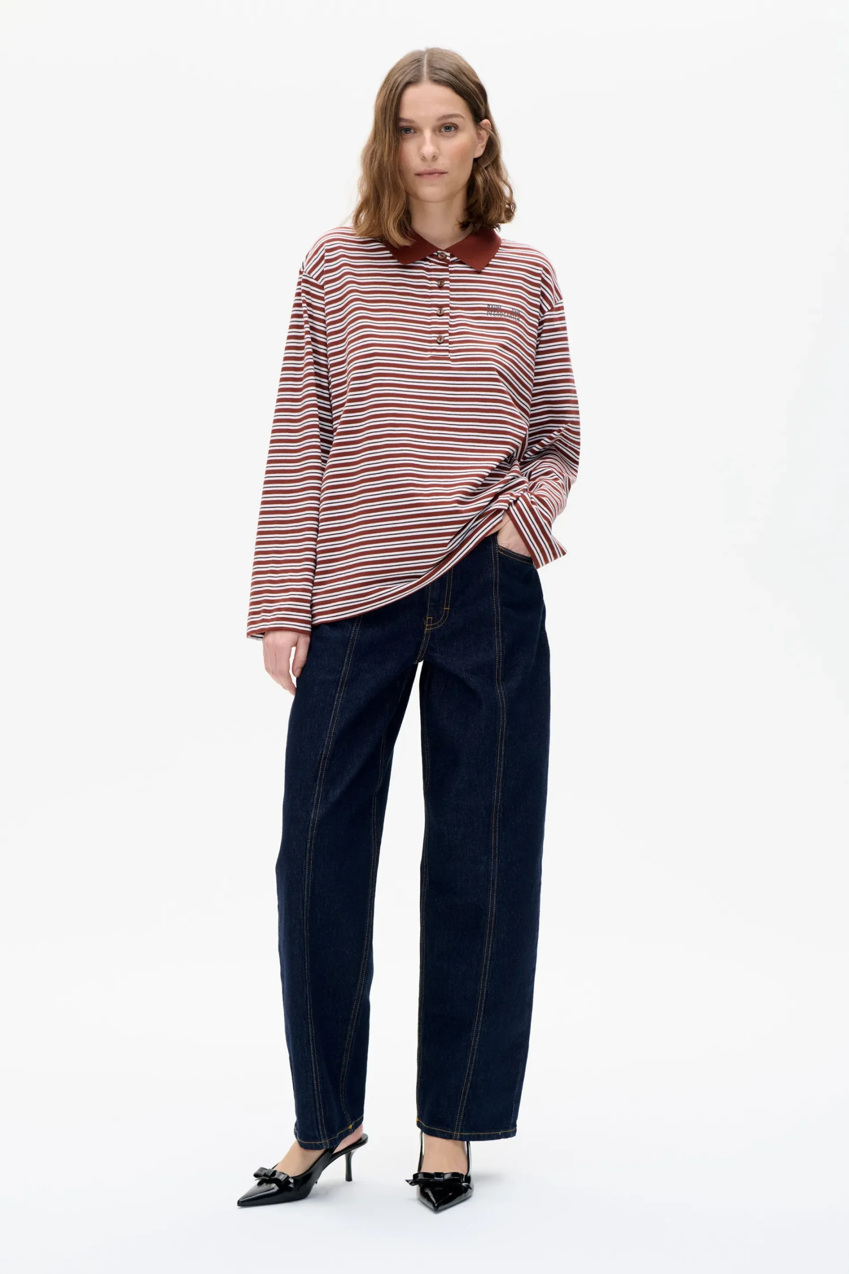 Baum und Pferdgarten JEANNI TOP | Bordeaux Polo Stripe Discount