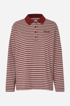 Baum und Pferdgarten JEANNI TOP | Bordeaux Polo Stripe Discount
