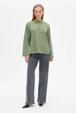 Baum und Pferdgarten JEANNI TOP | Green Polo Stripe Best