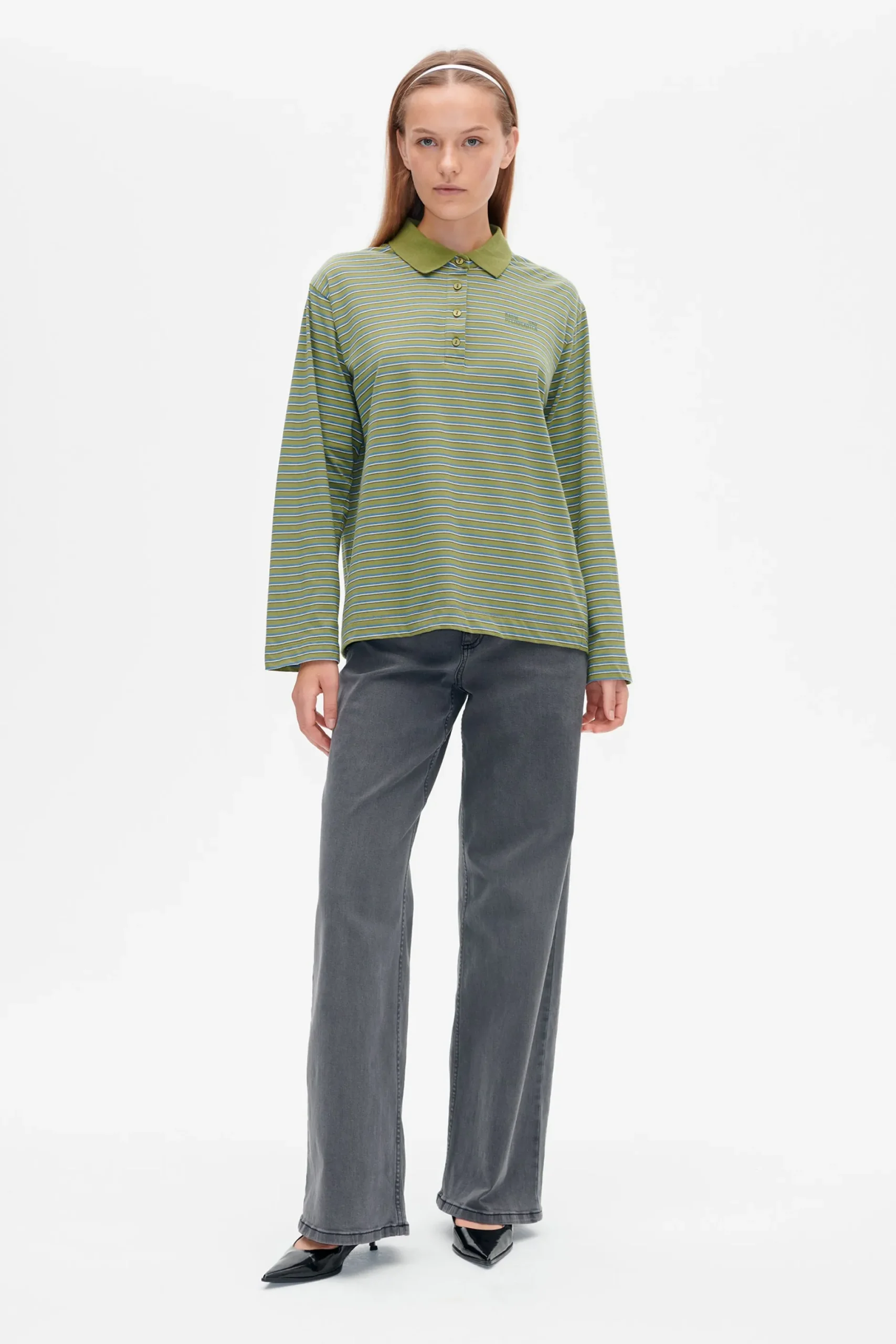 Baum und Pferdgarten JEANNI TOP | Green Polo Stripe Best