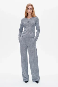 Baum und Pferdgarten JYA TROUSERS | Silver Lurex Pinstripe Discount
