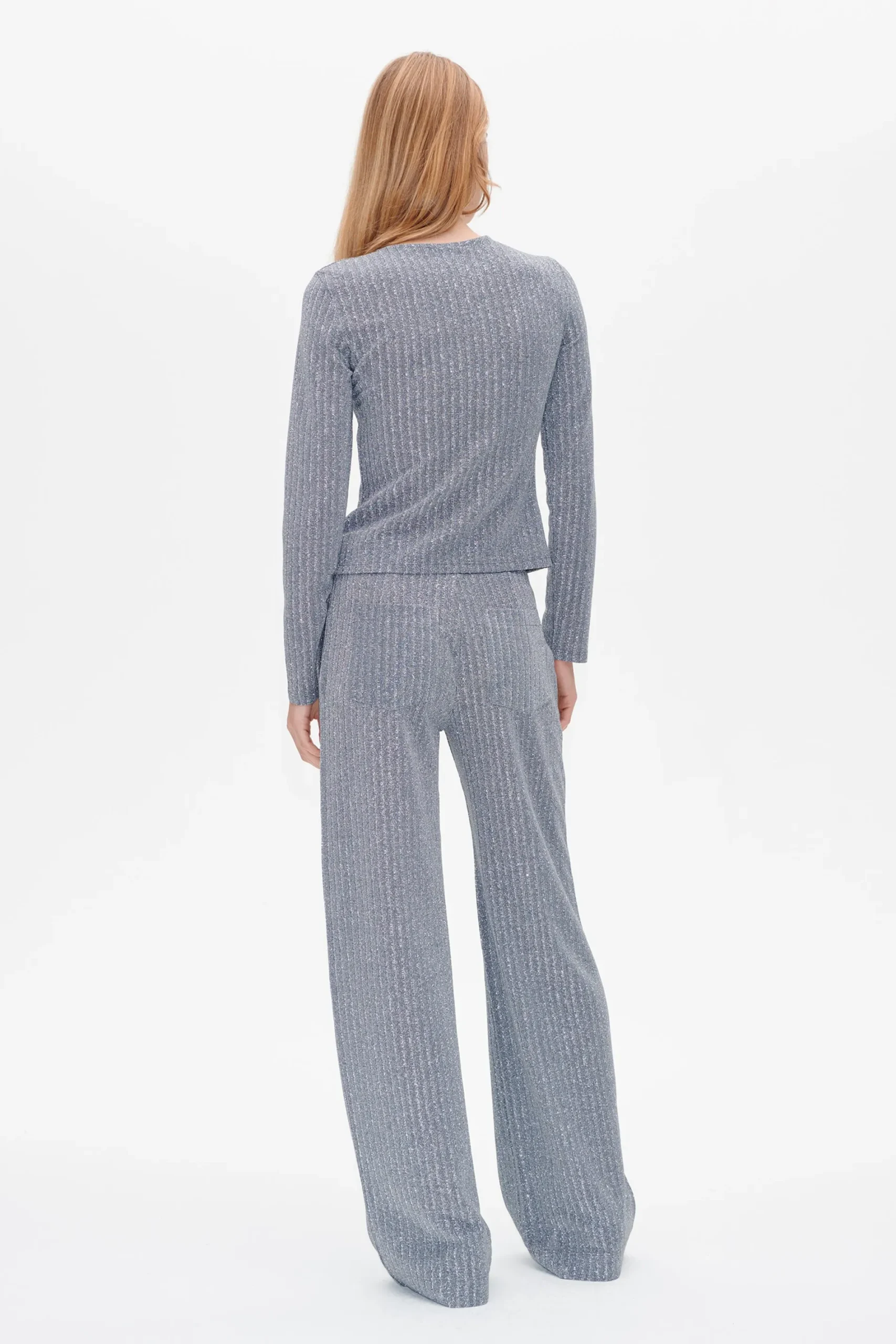 Baum und Pferdgarten JYA TROUSERS | Silver Lurex Pinstripe Discount