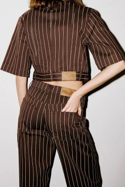 Baum und Pferdgarten Majsa Shirt from | Creme Brown Pinstripe Outlet