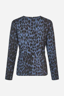 Baum und Pferdgarten MAKEYLA BLOUSE | Blue Baum Leo Clearance