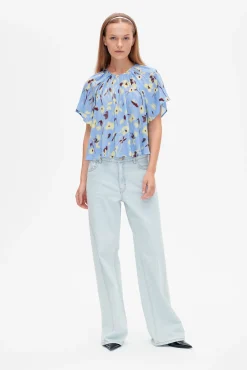 Baum und Pferdgarten Maliah top from | Azurine Green Flower Discount