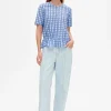Baum und Pferdgarten Marly top from | Blue Painted Check Discount