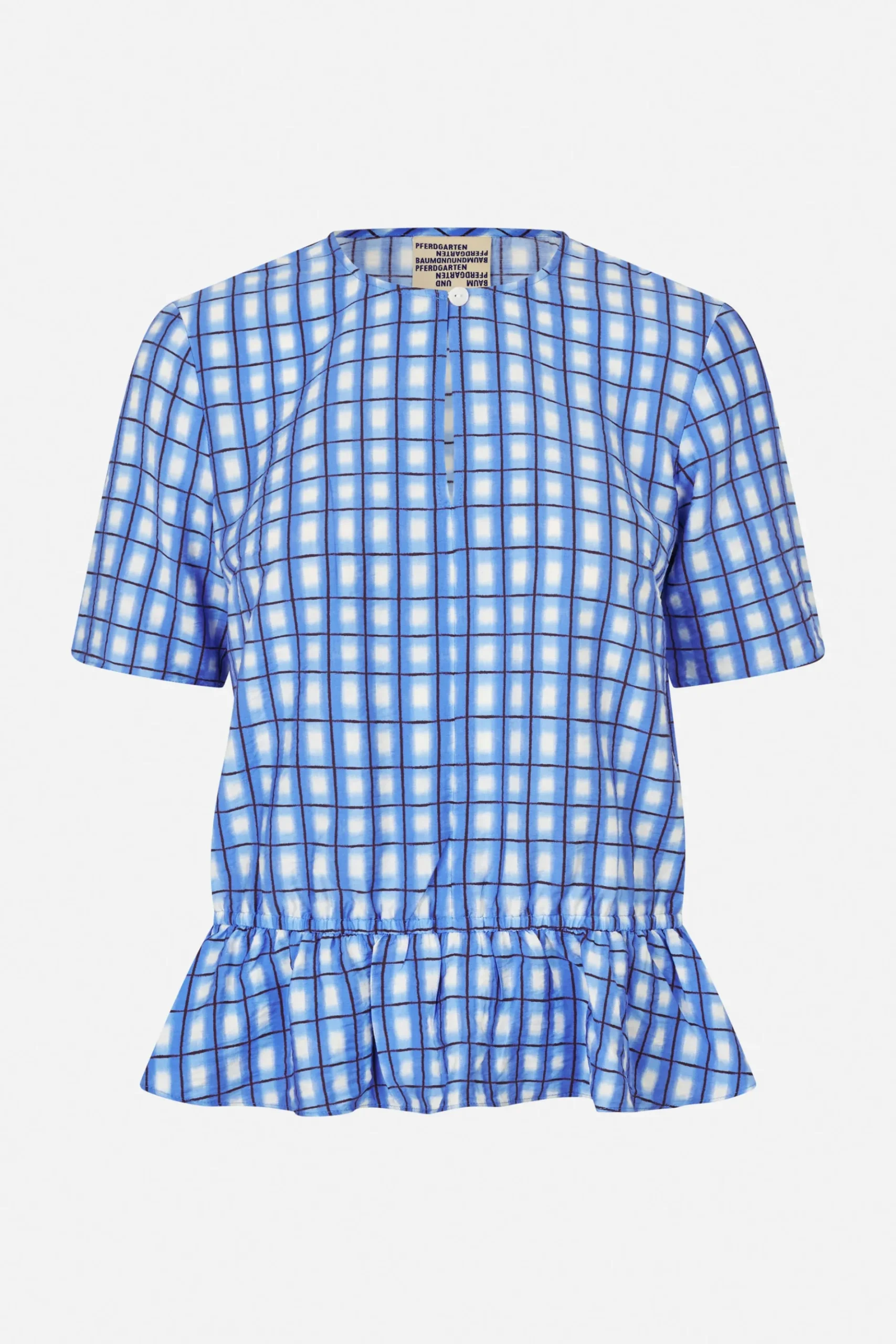 Baum und Pferdgarten Marly top from | Blue Painted Check Discount