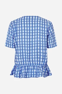 Baum und Pferdgarten Marly top from | Blue Painted Check Discount