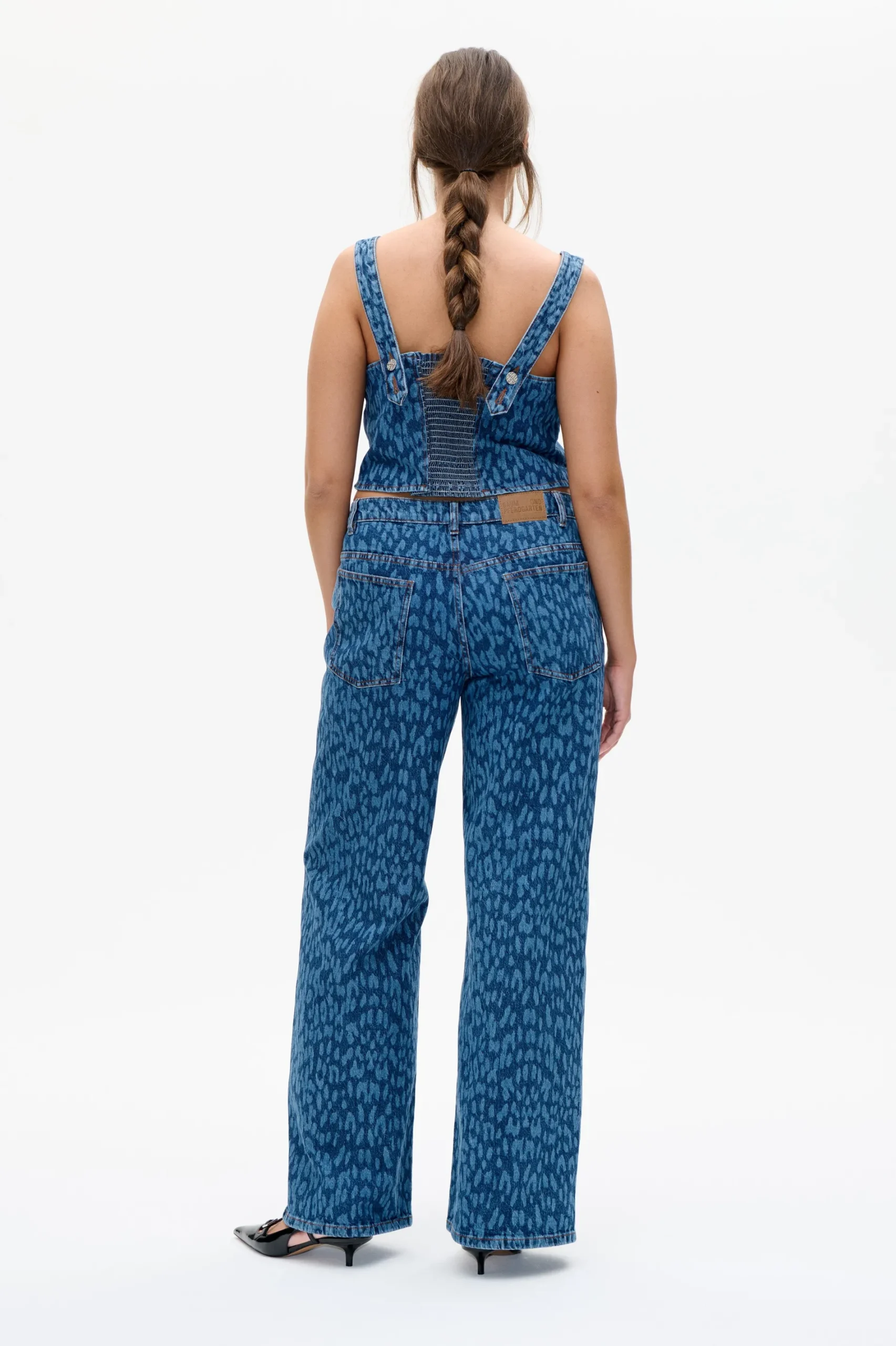 Baum und Pferdgarten Mekira top from | Leopard Vintage Blue New