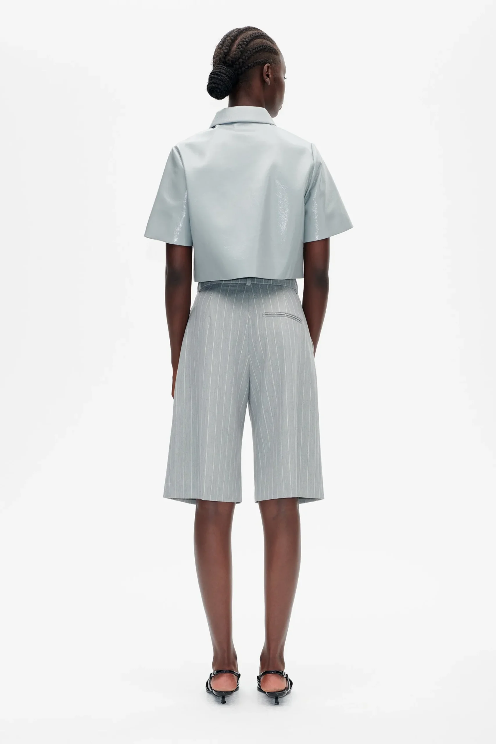 Baum und Pferdgarten Nico shorts from | Grey Wallstreet Pinstripe New